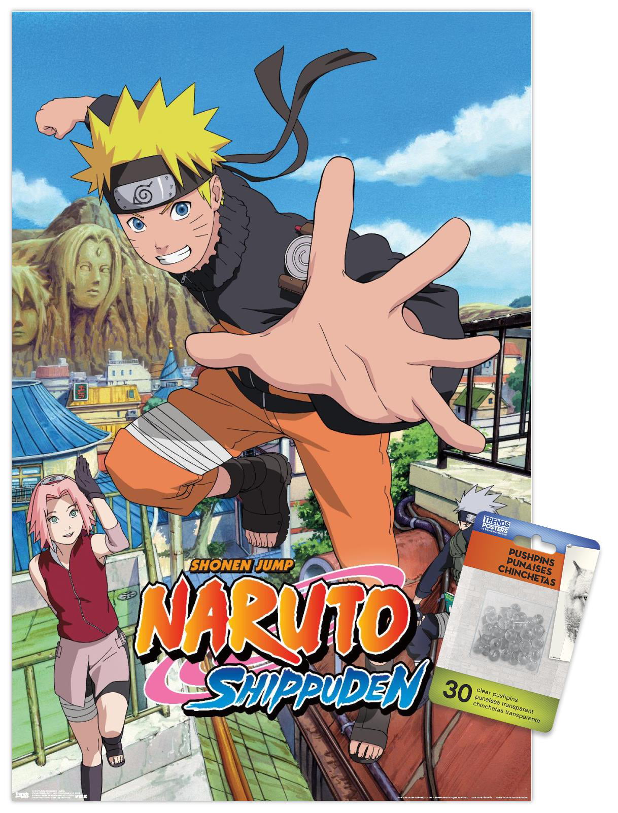 Naruto Uzumaki Block Giant Wall Art Poster