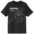 thumbnail image 1 of Naruto Shippuden Kakashi Hatake Graphic Men's Black T-shirt-Small, 1 of 2