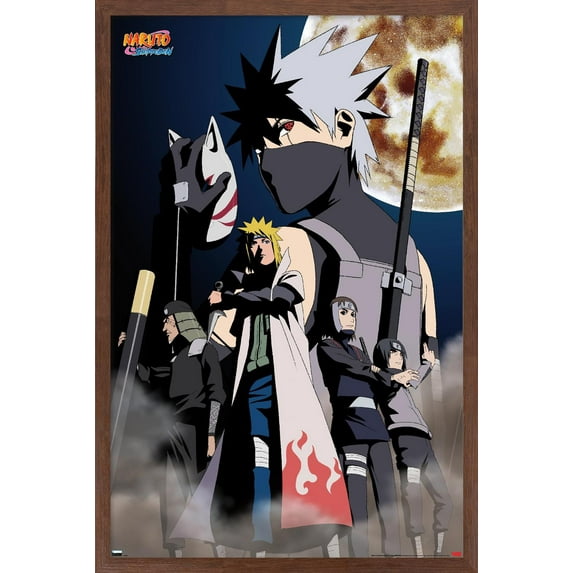 Naruto Shippuden - Kakashi Key Art Wall Poster, 14.725" x 22.375" Framed