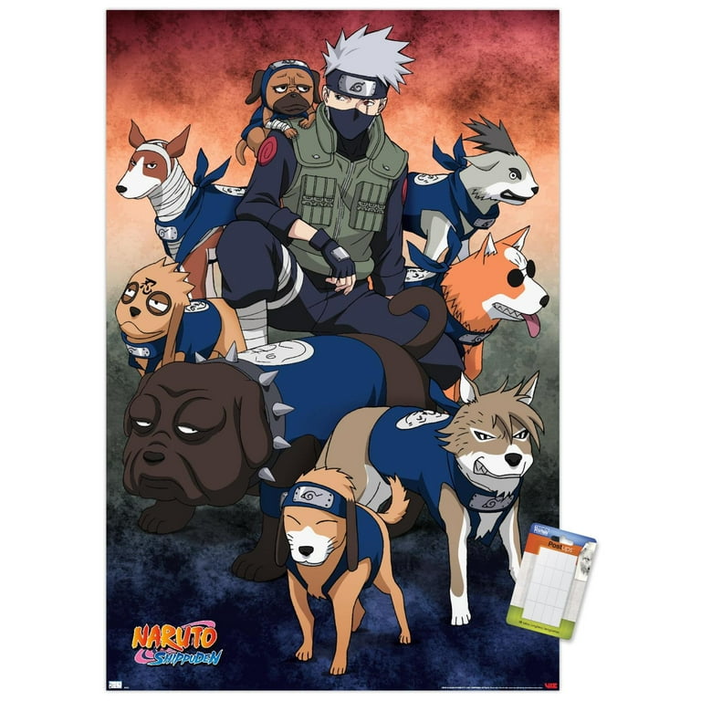 Trends International Naruto Shippuden - Group Wall Poster, 22.375 x 34,  Poster & Mount Bundle