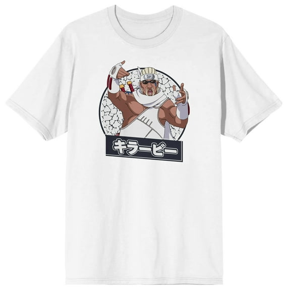 Naruto Shippuden Killer B Character Men's White Graphic Tee - 6XL