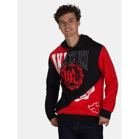 Naruto Shippuden Men's & Big Men's Akatsuki Hoodie Sweatshirt, Size S-2XL