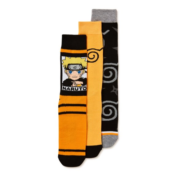 Naruto Shippuden Men's Socks, 3-Pack