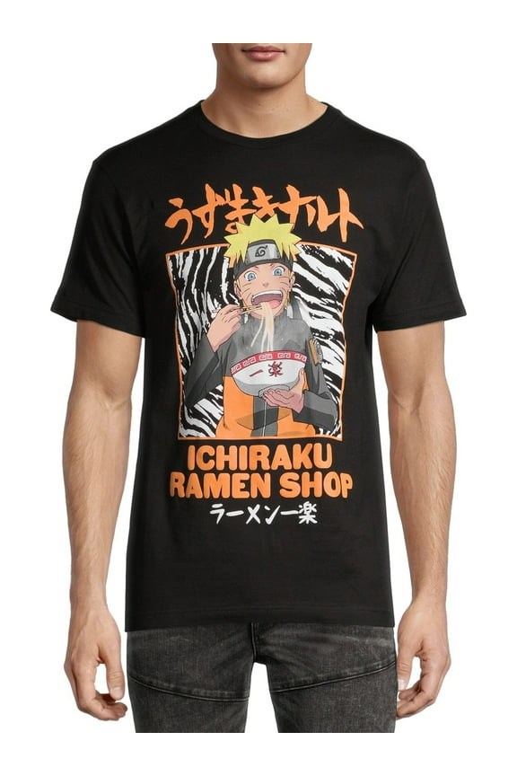 Men's and Big Men's Ichiraku Ramen Shop Graphic T-Shirt