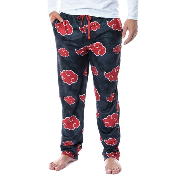 Naruto Shippuden Mens' Akatsuki Clouds Pajama Sleep Lounge Pants