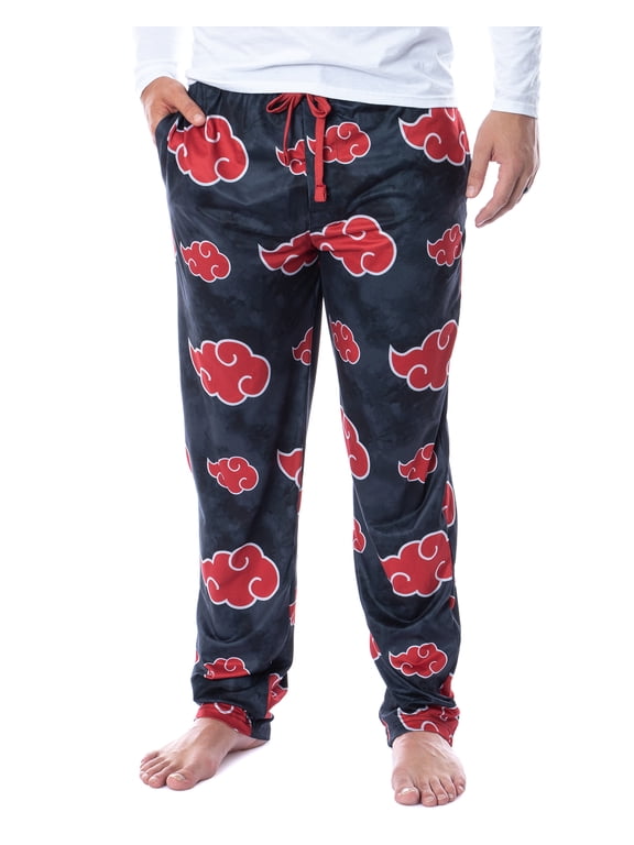 Naruto Shippuden Mens' Akatsuki Clouds Pajama Sleep Lounge Pants
