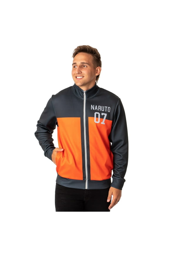Naruto Shippuden Mens' Uzumaki Symbol Team 07 Costume Jacket