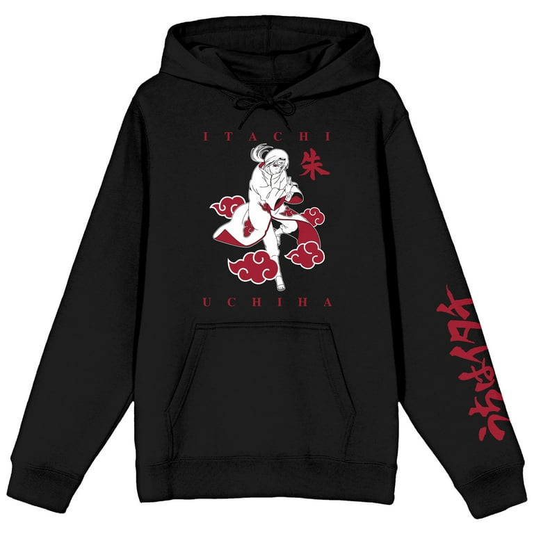 Naruto Shippuden Minimal Color Itachi Long Sleeve Black Adult Hooded Sweatshirt XXL Walmart
