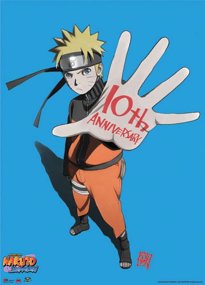 Naruto Shippuden Naruto 10th Anniversary Wallscroll - Walmart.com