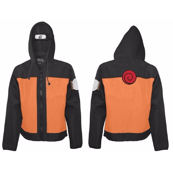 Naruto Shippuden Naruto Costume Adult Zip Up Hoodie 2XL