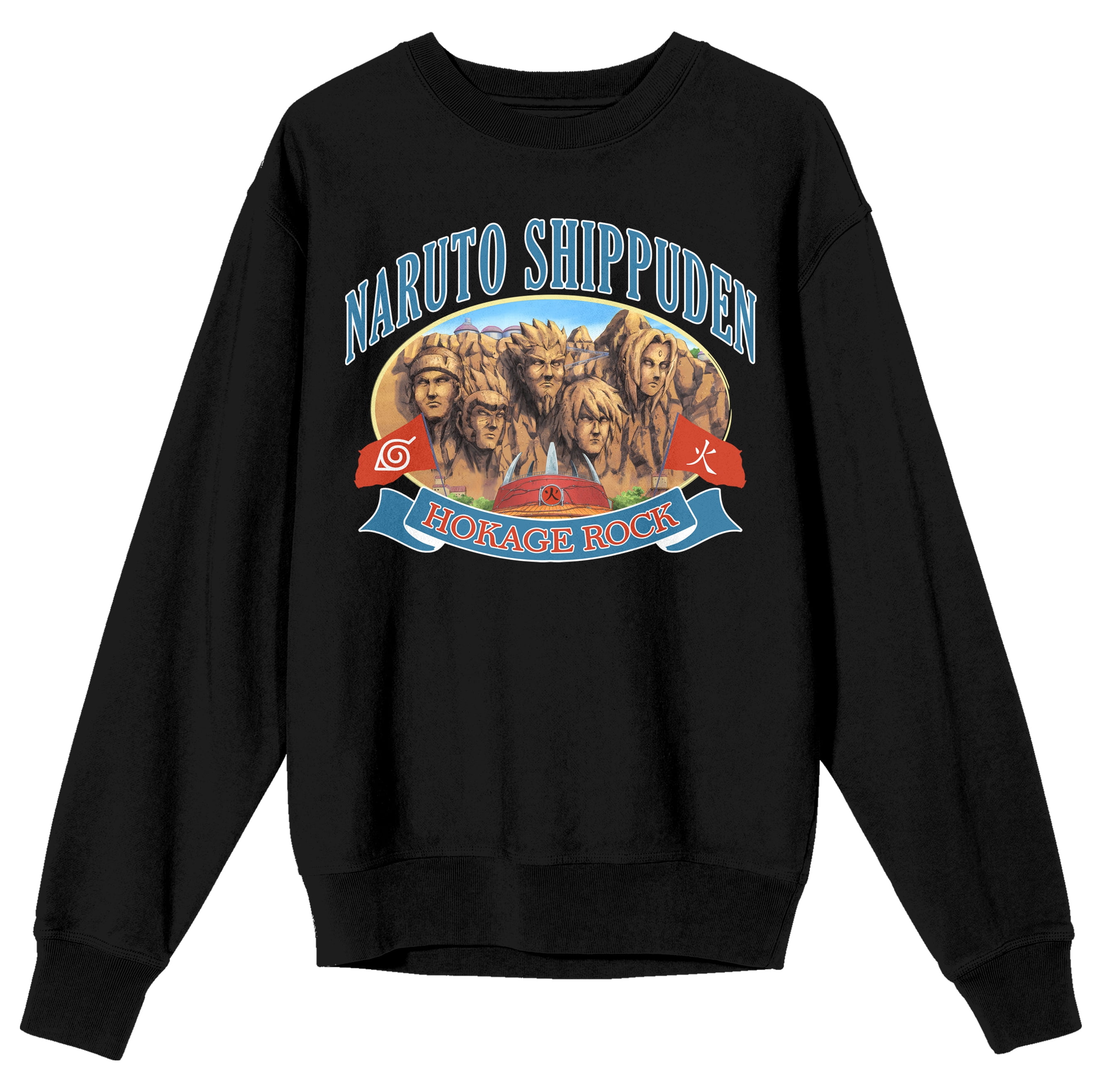 Naruto Shippuden Naruto Hokage Rock Crew Neck Long Sleeve