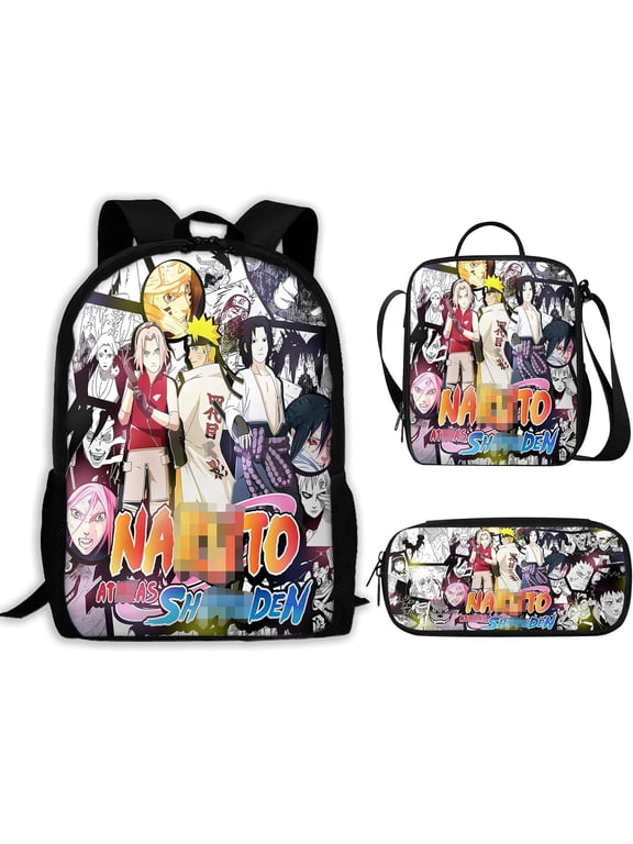 Shippuden: Naruto, Sasuke and Sakura 16" Backpack 3 piece set