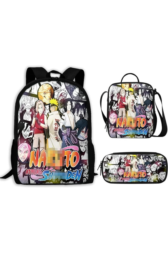 Shippuden: Naruto, Sasuke and Sakura 16" Backpack 3 piece set