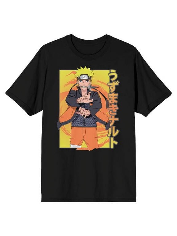 Naruto Shippuden Naruto Uzumaki Men's Black Graphic Tee-XXL