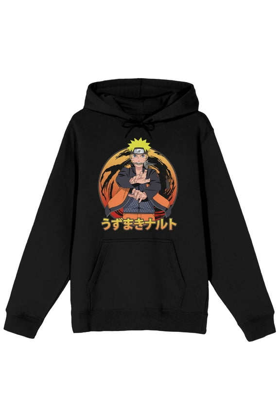 Naruto Shippuden Naruto Uzumaki Men's Black Sweatshirt-Medium