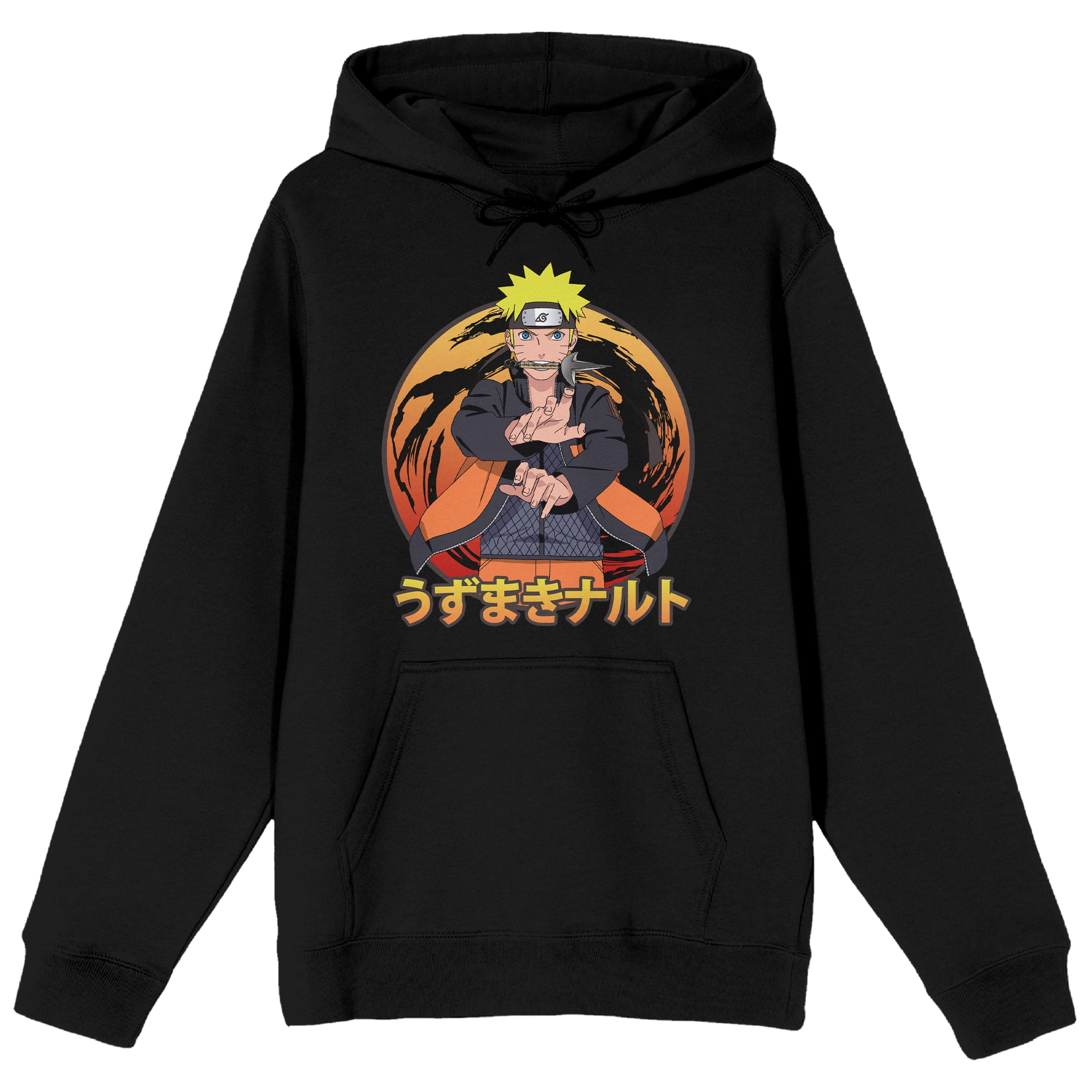 Naruto Shippuden Naruto Uzumaki Men s Black Sweatshirt Medium