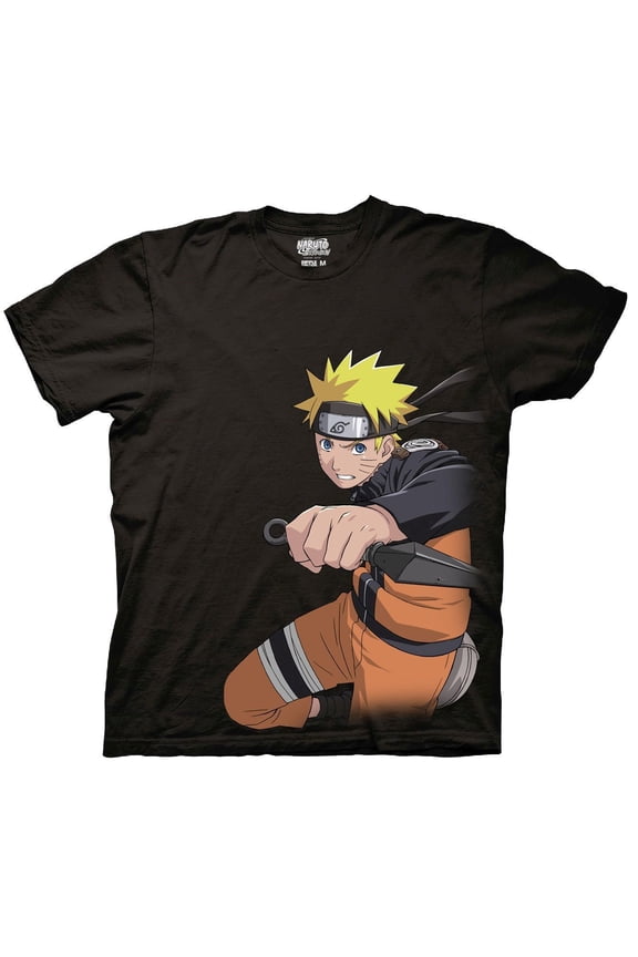 Shippuden - Naruto With Kunai Adult T-Shirt XL