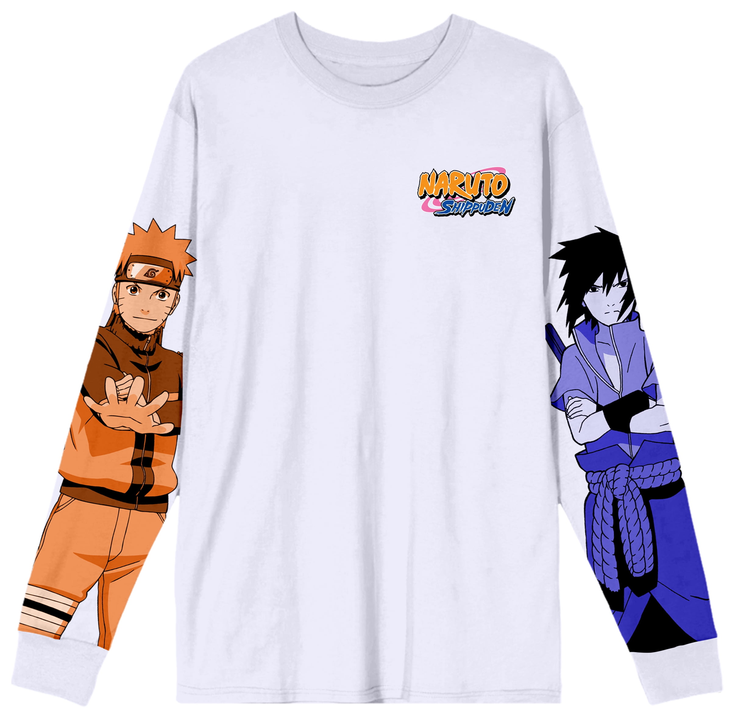 Naruto Shippuden Naruto and Sasuke Sleeve Print Shirt-XXL - Walmart.com