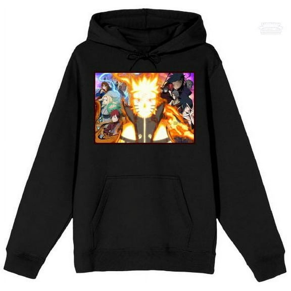 Naruto Shippuden Nine Tails Glow Men's Black Sweatshirt-Small