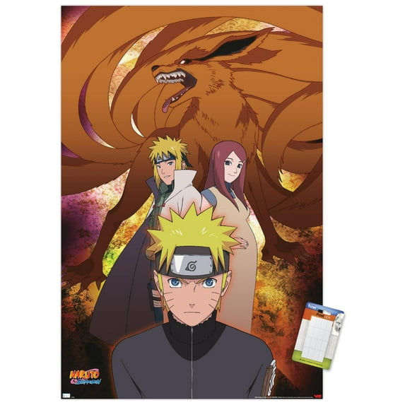 Naruto Shippuden - Nine-Tails Group Wall Poster, 14.725" x 22.375"