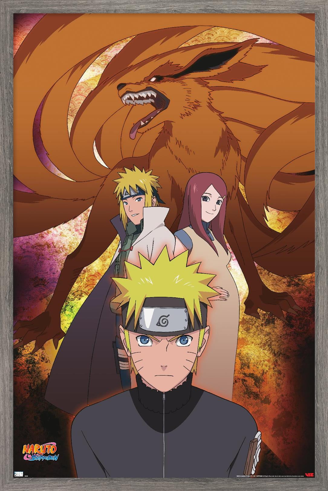 Naruto Shippuden - Group Wall Poster, 14.725 x 22.375, Framed