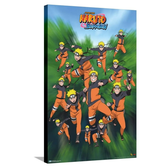 Naruto Shippuden - Poses Canvas Wall Poster, 22.375" x 34"