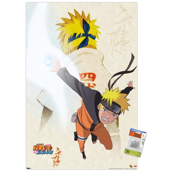 Naruto Shippuden - Powers Wall Poster with Push Pins, 22.375" x 34"