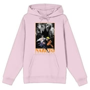 Naruto Shippuden Sasuke & Naruto Long Sleeve Cradle Pink Mens Hooded Sweatshirt-XL