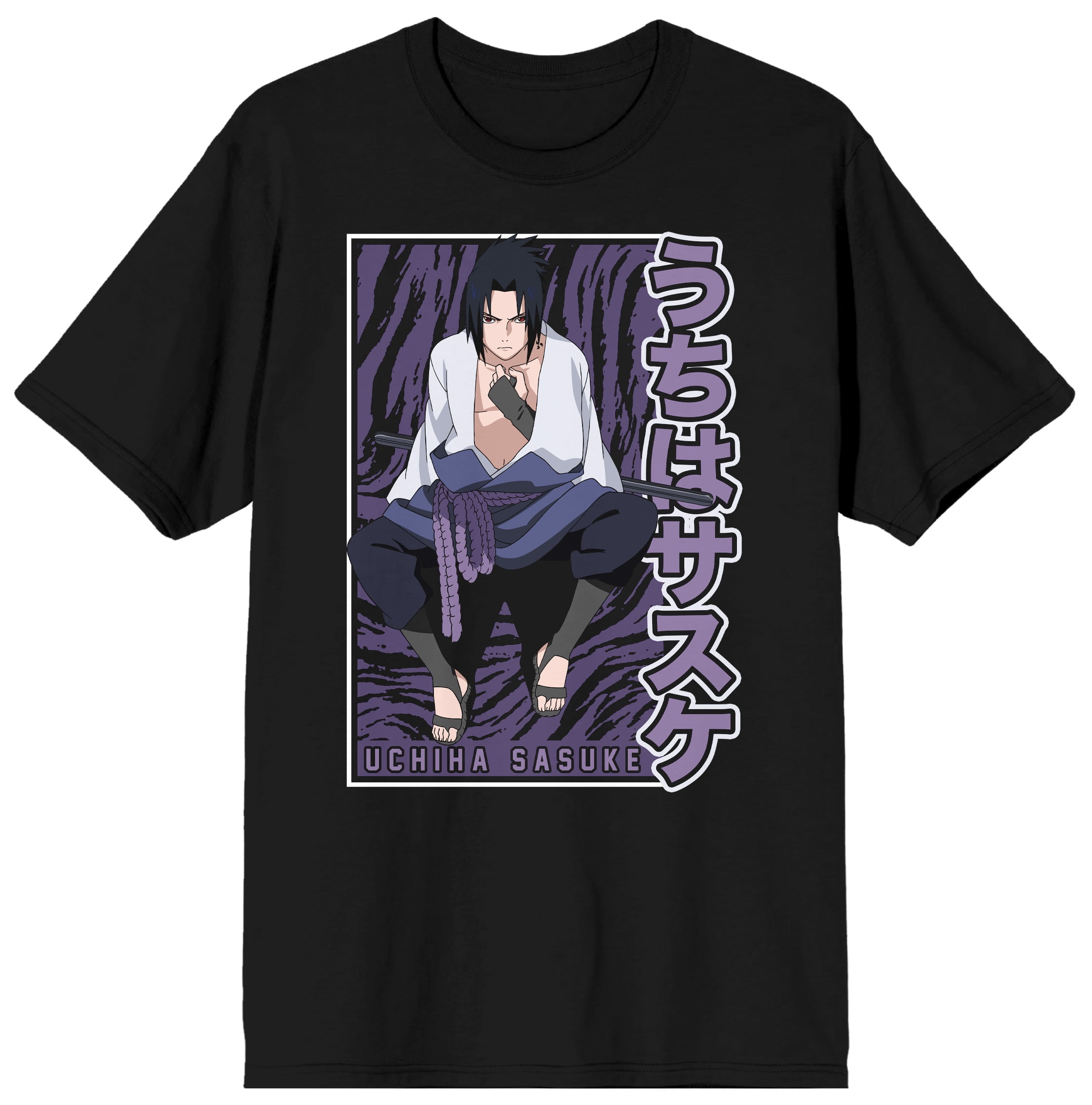 Bioworld Naruto Shippuden Sasuke Uchiha Graphic T-Shirt, Black