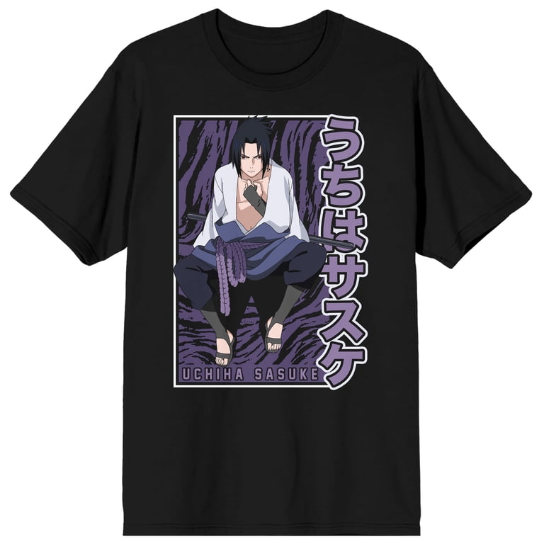 Bioworld Naruto Shippuden Sasuke Uchiha Graphic T-Shirt, Black