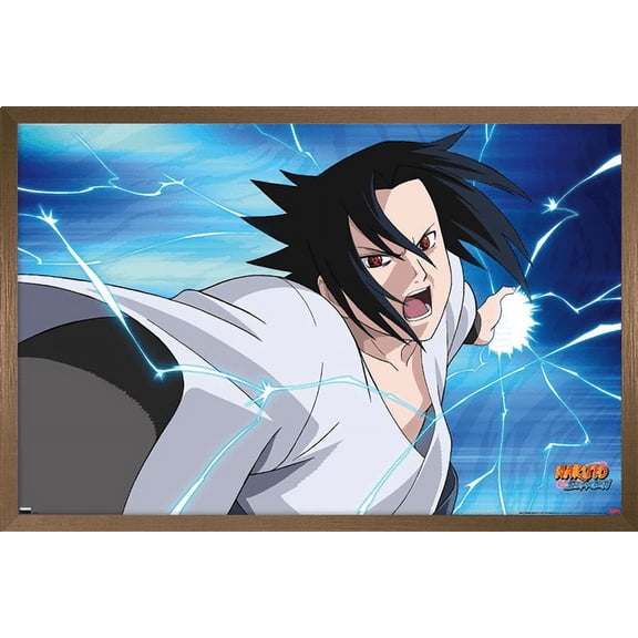 Naruto Shippuden - Sasuke Wall Poster, 22.375" x 34" Framed