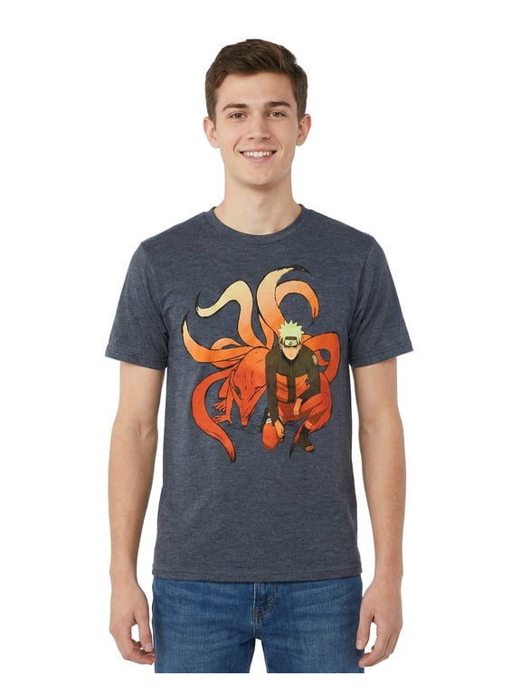 Naruto Shippuden T-Shirt Men's Nine Tail Kurama Graphic Tee