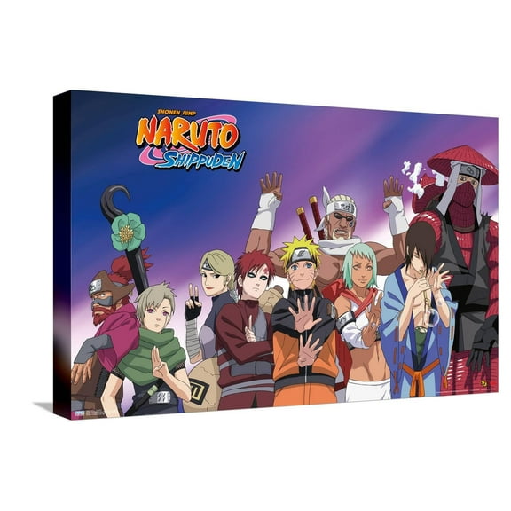 Naruto Shippuden - Together Canvas Wall Poster, 14.725" x 22.375"