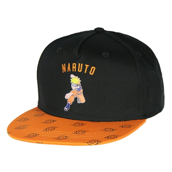 Naruto Shippuden Youth Naruto Uzumaki Leaf Village Logo Kids Adjustable Snapback Hat Cap