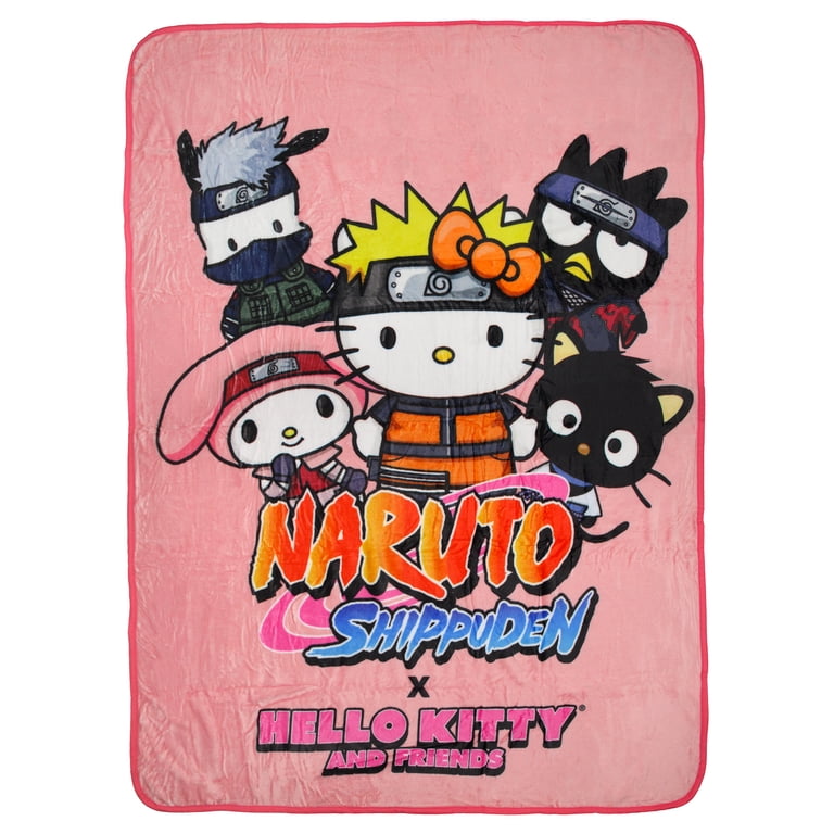 Naruto Shippuden x Hello Kitty And Friends Fuzzy Blanket 