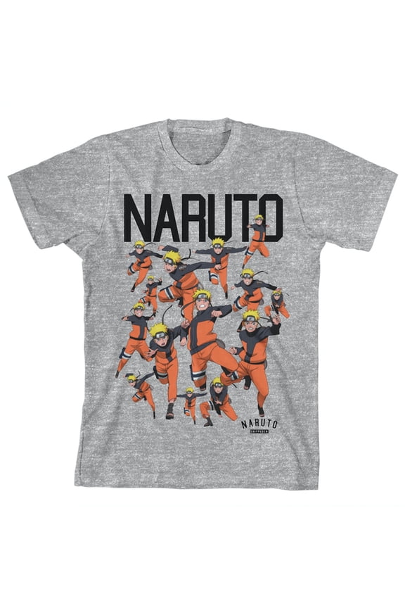 Naruto Squad Art Youth Heather Gray Graphic Tee-S