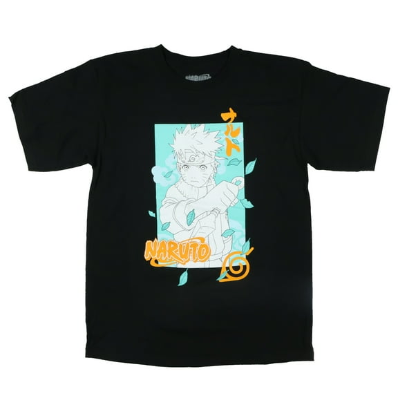 Naruto T-Shirt Boys' Black and White Sketch Short Sleeve Graphic Tee