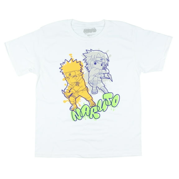 Naruto T-Shirt Boys' Character Sketch Design Short Sleeve Top