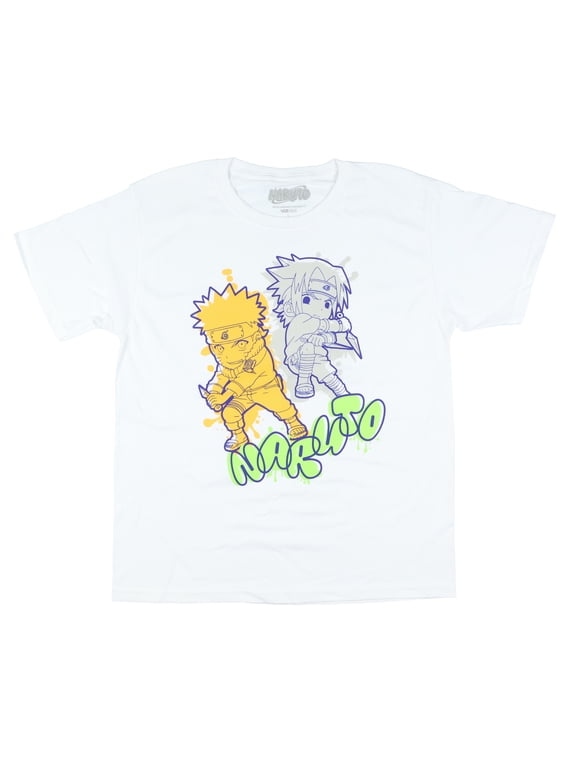 Naruto T-Shirt Boys' Character Sketch Design Short Sleeve Top