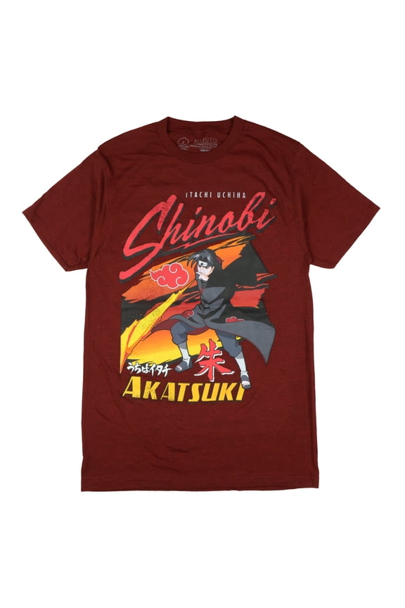 Naruto T-Shirt Men's Itachi Uchiha Shinobi Short Sleeve Graphic Tee