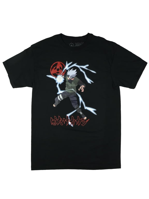 Naruto T-Shirt Men's Kakashi Hatake Sharingan Symbol Short Sleeve Graphic Tee