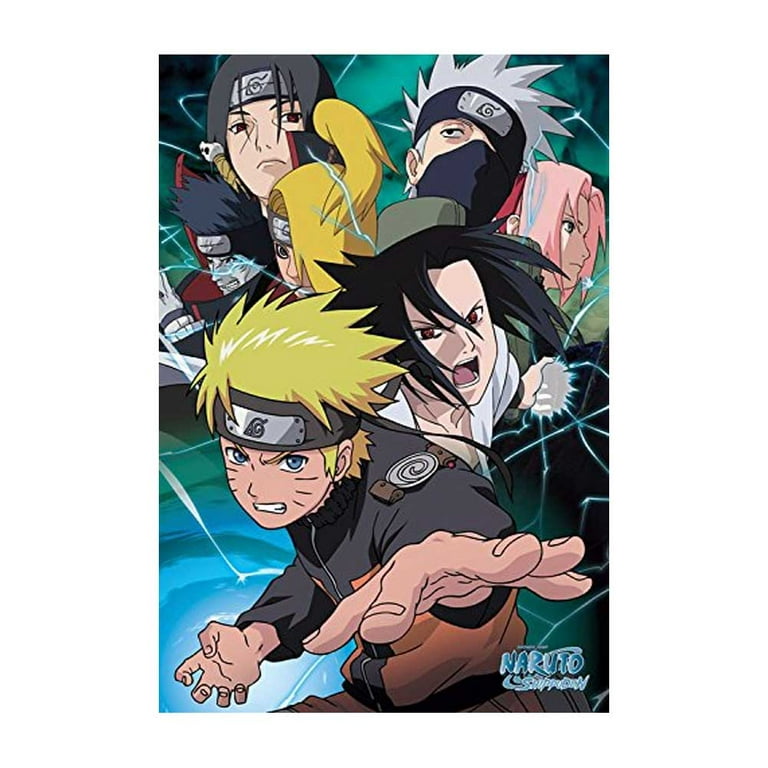 Poster Kakashi, Naruto, Sasuke, Sakura WPAP