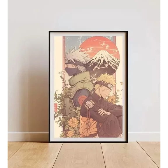 Naruto The Famous Konoha Ninja Naruto Uzumaki Kakashi Hatake 2 POSTER Home Decor Vintage Art Print Haging Poster Cute Birthday Gift Wall Art