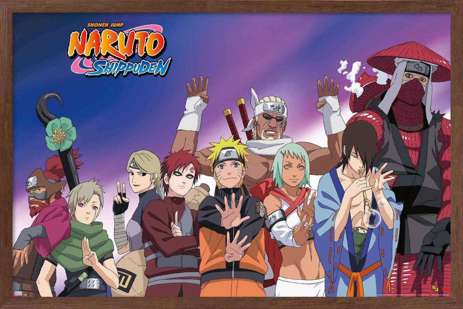 Naruto - Together Wall Poster, 14.725" x 22.375", Framed