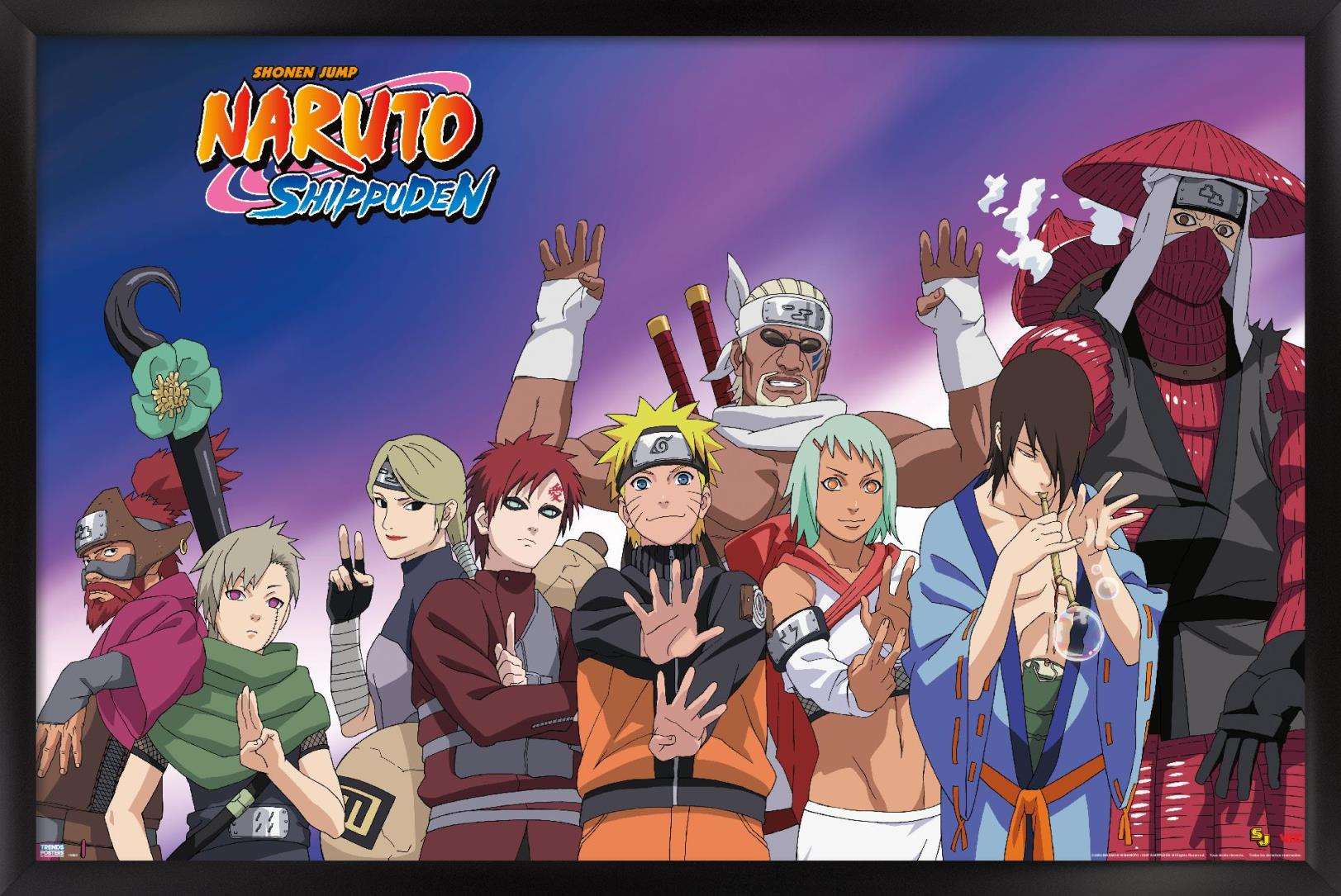 Naruto - Together Wall Poster, 22.375" x 34", Framed
