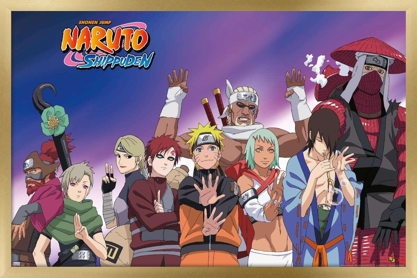 Naruto - Together Wall Poster, 22.375" x 34", Framed