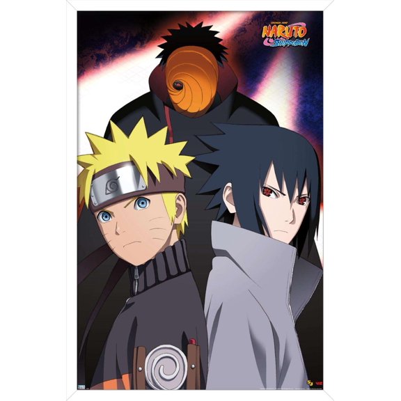 Naruto - Trio Wall Poster, 14.725" x 22.375", Framed