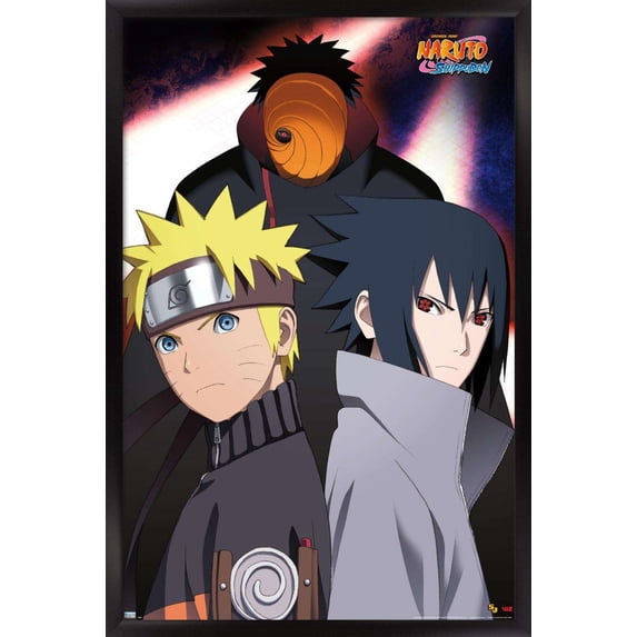 Naruto - Trio Wall Poster, 14.725" x 22.375", Framed