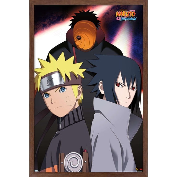 Naruto - Trio Wall Poster, 22.375" x 34", Framed