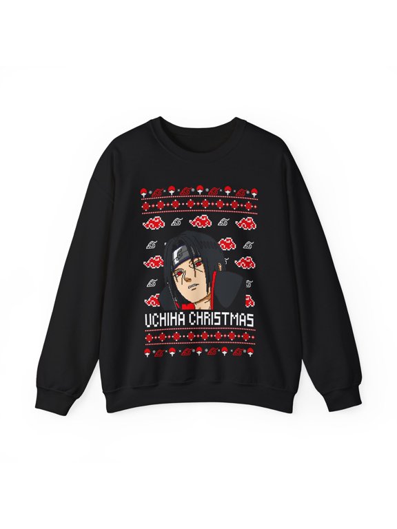 Naruto - Uchiha Itachi Christmas Sweatshirt, Cozy Anime Manga Sweatshirt Sizes S-5Xl GooGate